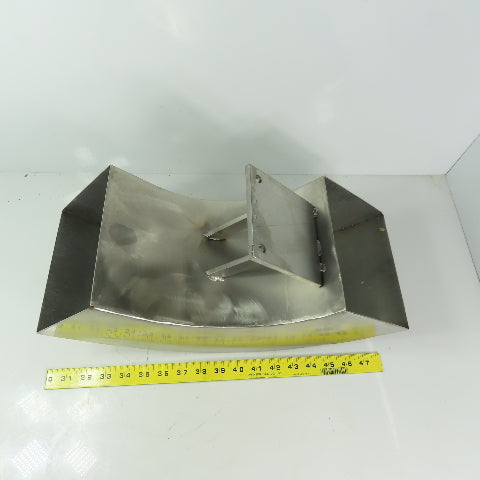 90° Elbow Duct Chute 136mm x 165mm Stainless Steel