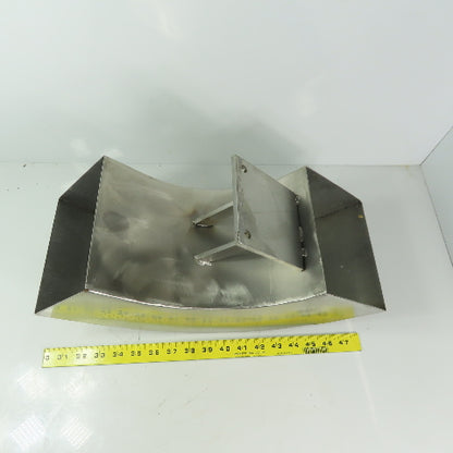 90° Elbow Duct Chute 136mm x 165mm Stainless Steel