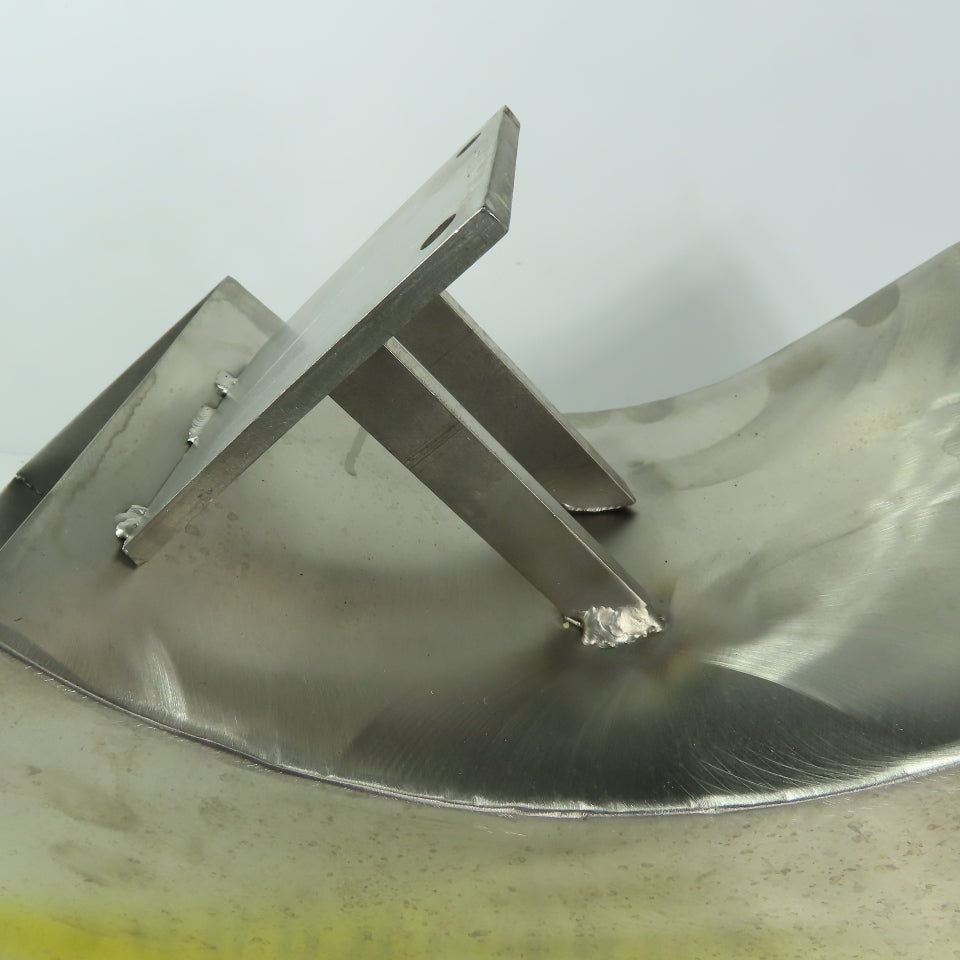 90° Elbow Duct Chute 136mm x 165mm Stainless Steel