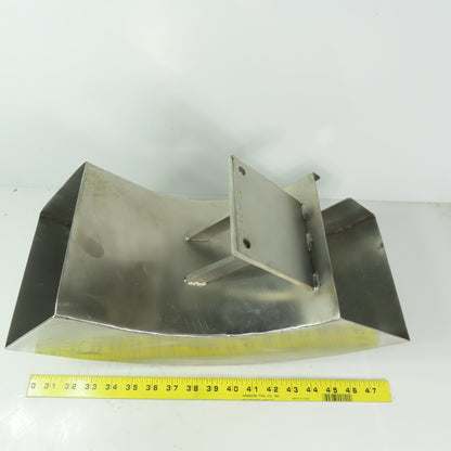 90° Elbow Duct Chute 136mm x 165mm Stainless Steel