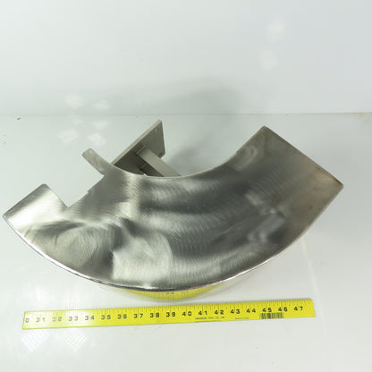 90° Elbow Duct Chute 136mm x 165mm Stainless Steel