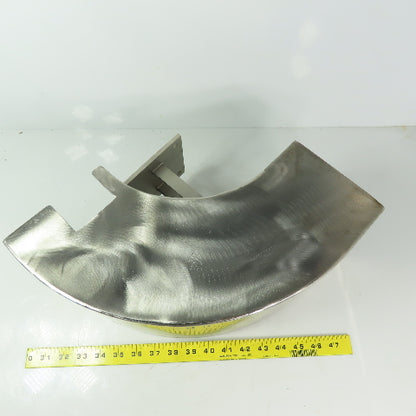 90° Elbow Duct Chute 136mm x 165mm Stainless Steel
