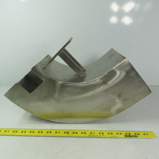 90° Elbow Duct Chute 136mm x 165mm Stainless Steel