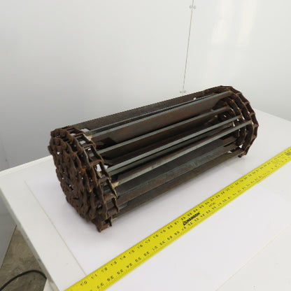 Drives 25-1/4"W x 92" L Chain Driven Steel Drag Cleated Conveyor Belt Chain D662