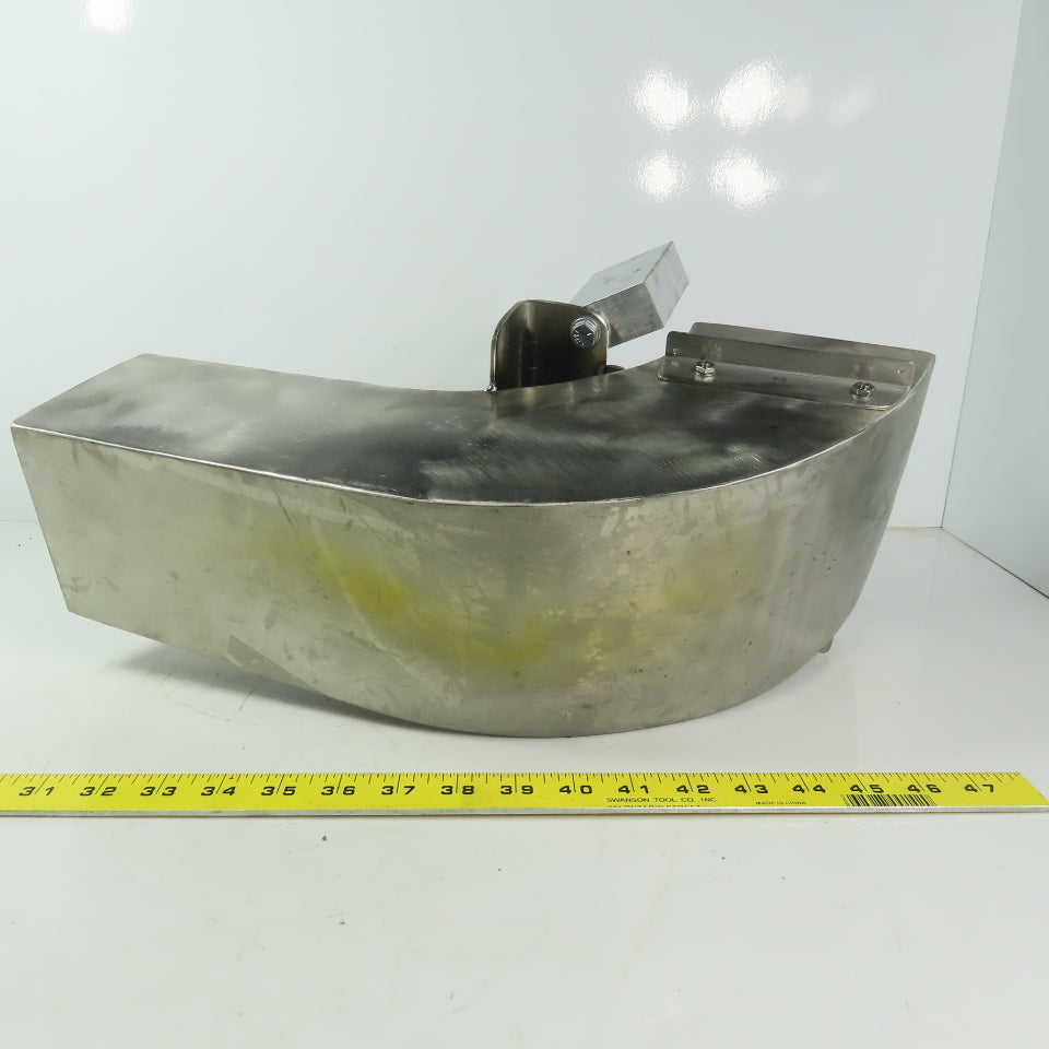 90° Transition Elbow Duct Chute 95mm x 114mm To 130mm x 130mm Stainless Steel