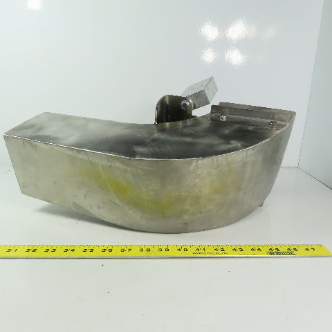 90° Transition Elbow Duct Chute 95mm x 114mm To 130mm x 130mm Stainless Steel