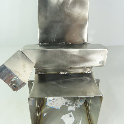 90° Transition Elbow Duct Chute 95mm x 114mm To 130mm x 130mm Stainless Steel