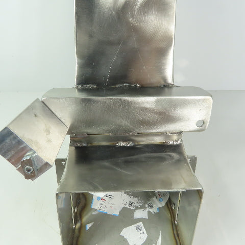 90° Transition Elbow Duct Chute 95mm x 114mm To 130mm x 130mm Stainless Steel