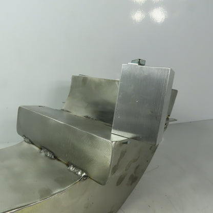 90° Transition Elbow Duct Chute 95mm x 114mm To 130mm x 130mm Stainless Steel