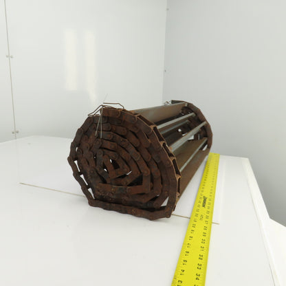 Drives 25-1/4"W x 117"L Chain Driven Steel Drag Cleated Conveyor Belt Chain D662