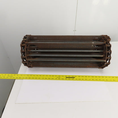 Drives 25-1/4"W x 117"L Chain Driven Steel Drag Cleated Conveyor Belt Chain D662