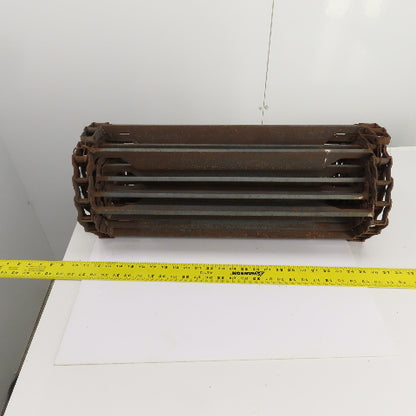 Drives 25-1/4"W x 117"L Chain Driven Steel Drag Cleated Conveyor Belt Chain D662