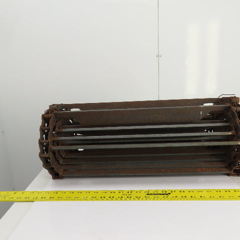 Drives 25-1/4"W x 117"L Chain Driven Steel Drag Cleated Conveyor Belt Chain D662