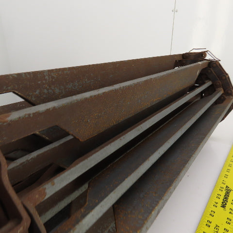 Drives 25-1/4"W x 117"L Chain Driven Steel Drag Cleated Conveyor Belt Chain D662