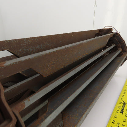 Drives 25-1/4"W x 117"L Chain Driven Steel Drag Cleated Conveyor Belt Chain D662