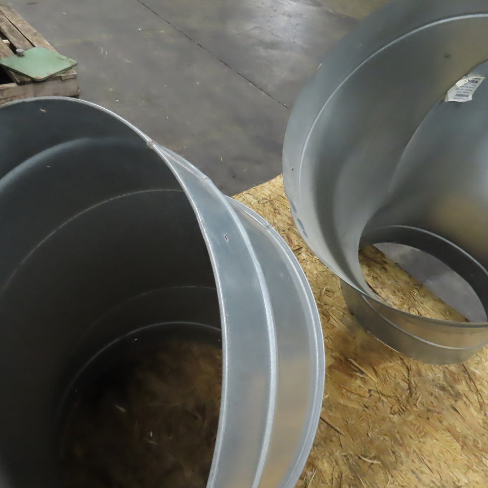 18" 20 Gauge Galvanized Steel HVAC Duct Work Wye & 45° Elbow Lot Of 2