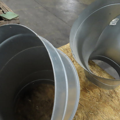 18" 20 Gauge Galvanized Steel HVAC Duct Work Wye & 45° Elbow Lot Of 2