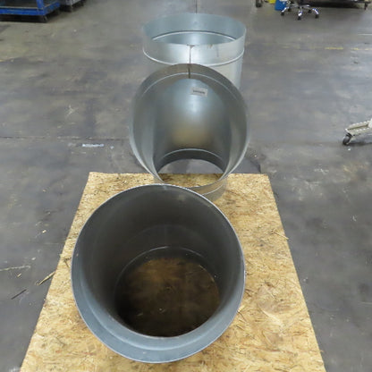 18" 20 Gauge Galvanized Steel HVAC Duct Work Wye & 45° Elbow Lot Of 2