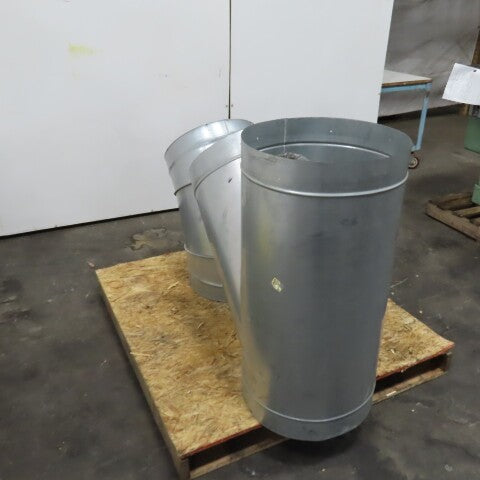 18" 20 Gauge Galvanized Steel HVAC Duct Work Wye & 45° Elbow Lot Of 2