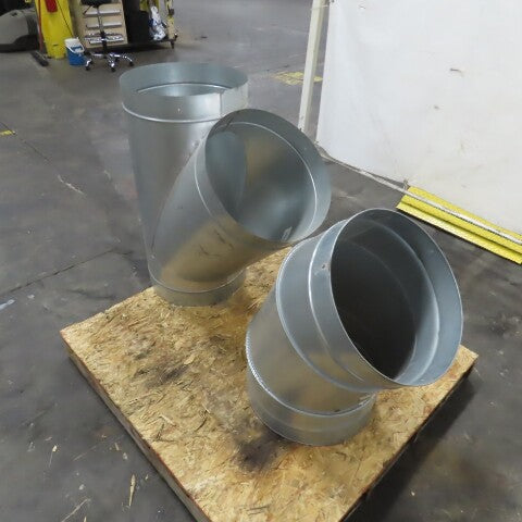18" 20 Gauge Galvanized Steel HVAC Duct Work Wye & 45° Elbow Lot Of 2