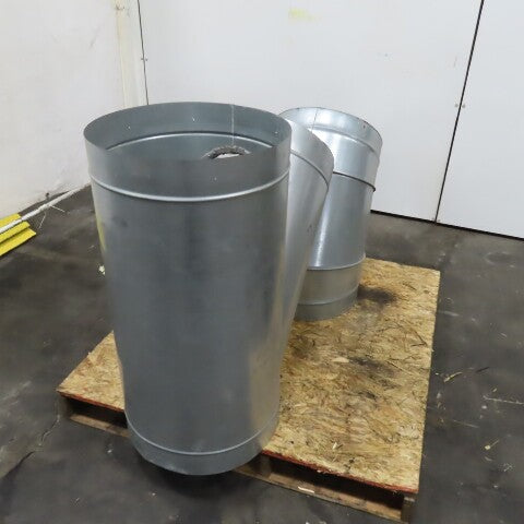 18" 20 Gauge Galvanized Steel HVAC Duct Work Wye & 45° Elbow Lot Of 2
