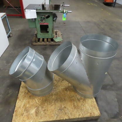 18" 20 Gauge Galvanized Steel HVAC Duct Work Wye & 45° Elbow Lot Of 2
