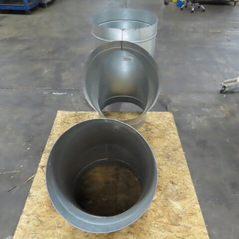 18" 20 Gauge Galvanized Steel HVAC Duct Work Wye & 45° Elbow Lot Of 2