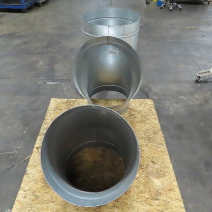 18" 20 Gauge Galvanized Steel HVAC Duct Work Wye & 45° Elbow Lot Of 2