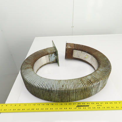 46-1/2" OAL Steel Enclosed Cable Carrier Energy Chain 4-1/4" x 2-3/4" ID
