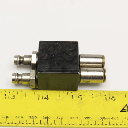 2 Port Parallel Quick Connect Air Line Mounting Block M5 x M10 Ports
