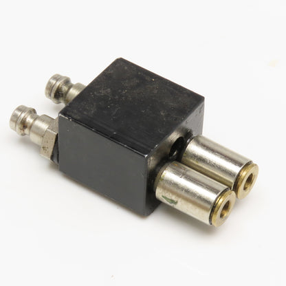 2 Port Parallel Quick Connect Air Line Mounting Block M5 x M10 Ports