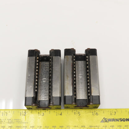 Star 1699-220-02 20mm Profile Rail Bearing Ball Slide Lot Of 2