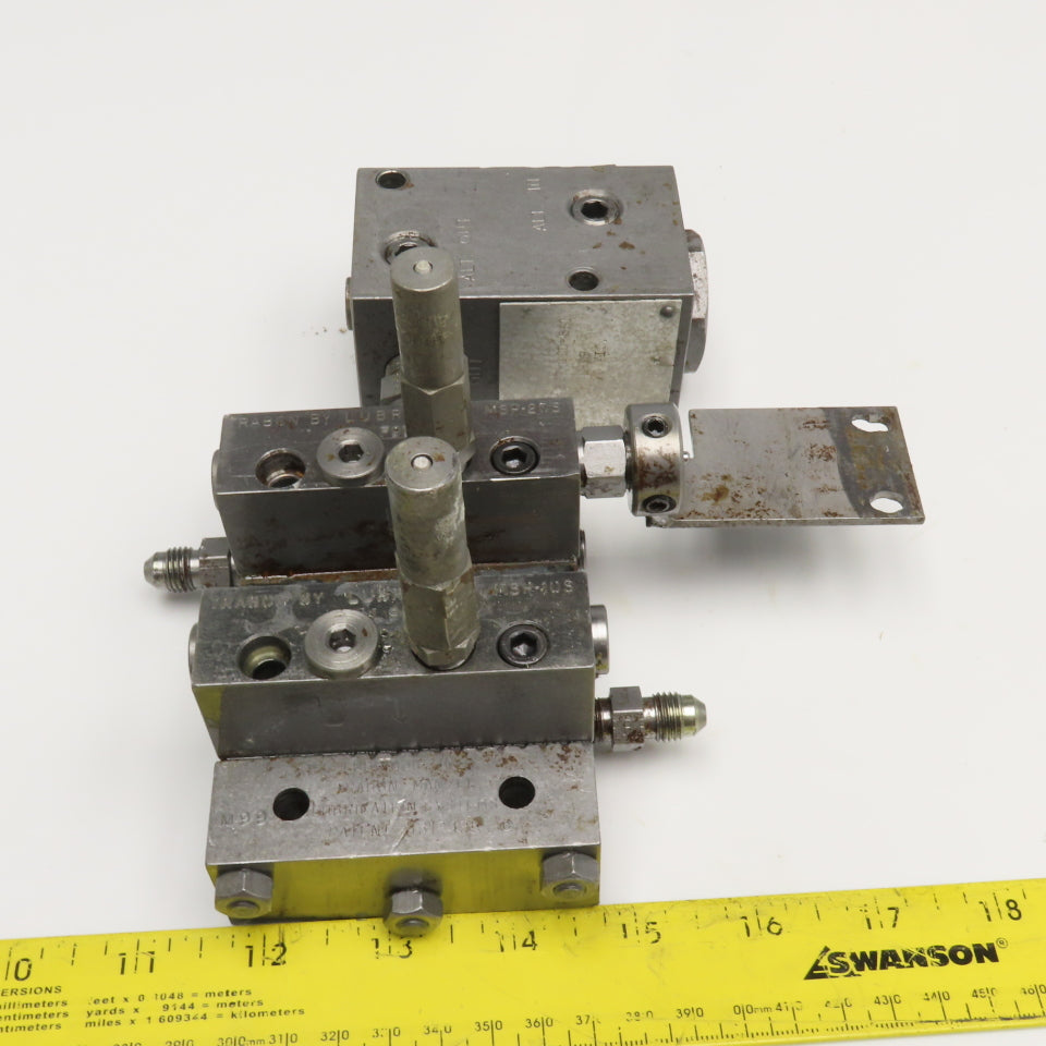 Lubriquip Graco 527-100-581 Lubrication Divider Valve Bank Manifold W/ Filter