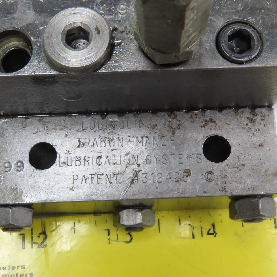 Lubriquip Graco 527-100-581 Lubrication Divider Valve Bank Manifold W/ Filter