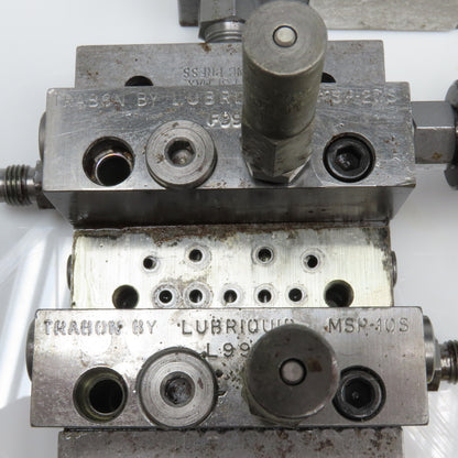 Lubriquip Graco 527-100-581 Lubrication Divider Valve Bank Manifold W/ Filter