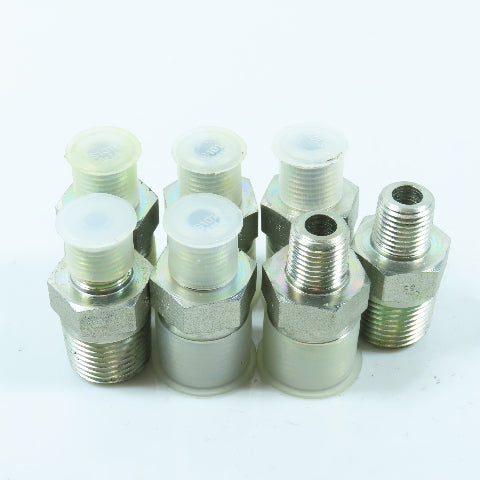 Eaton 1/4" x 3/4" NPT Male Hydraulic Adapter Reducer Bushing Fitting Lot of 7