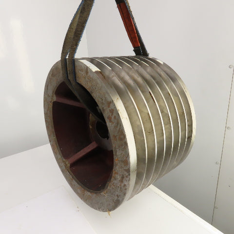 K-1772 7 Groove 18-3/16" OD D Section 38° V-Belt Pulley 2-5/8" Bore 11-3/8" Wide