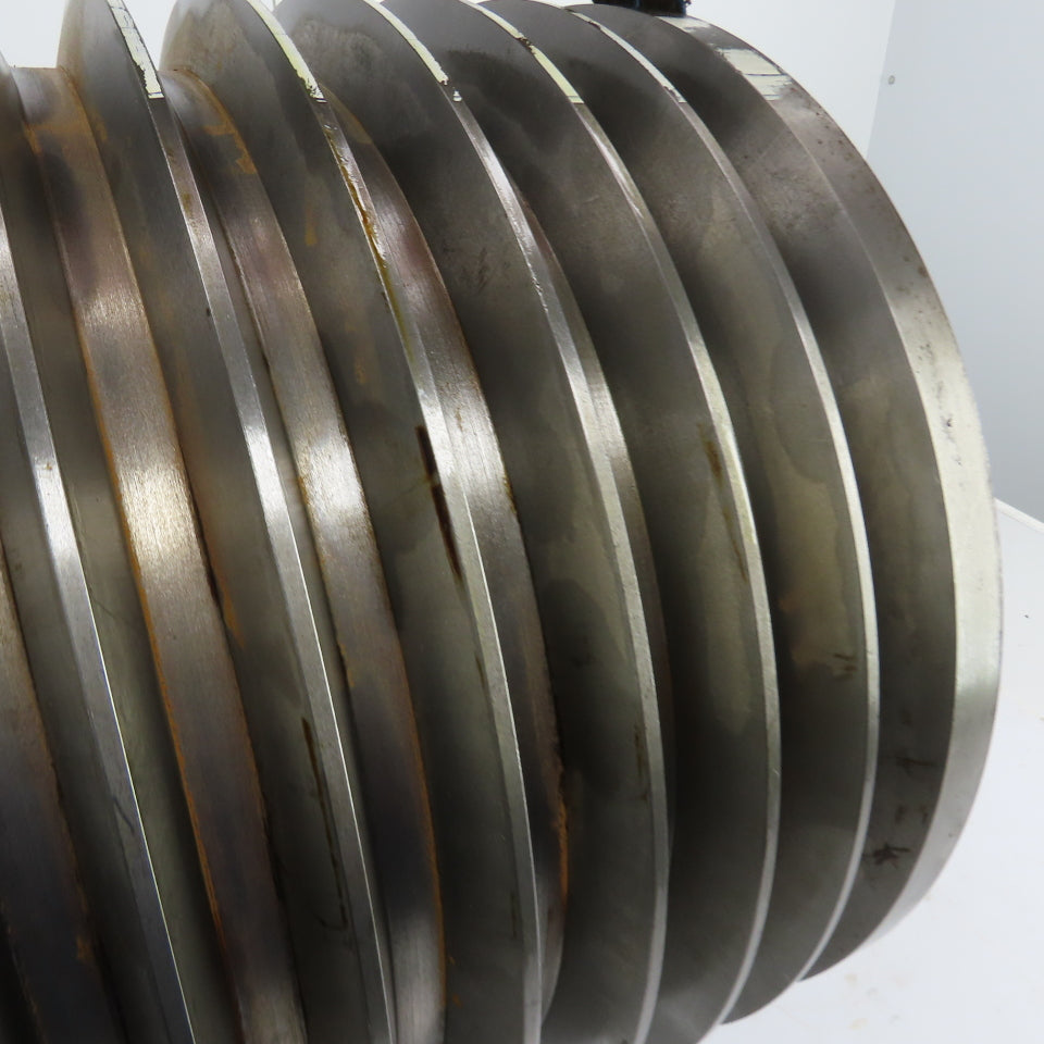 K-1772 7 Groove 18-3/16" OD D Section 38° V-Belt Pulley 2-5/8" Bore 11-3/8" Wide