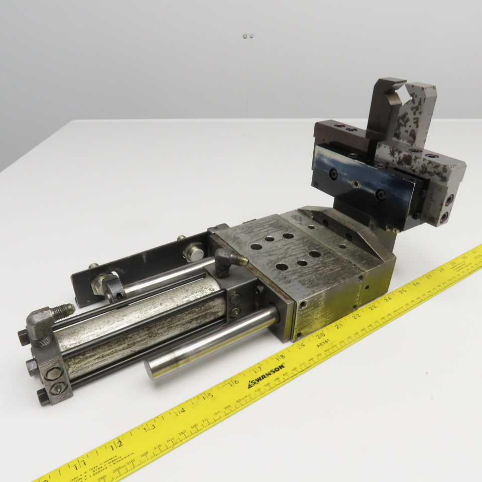 Pneumatic Guided Cylinder 4" Stroke W/ Parallel Gripper 1" Stroke