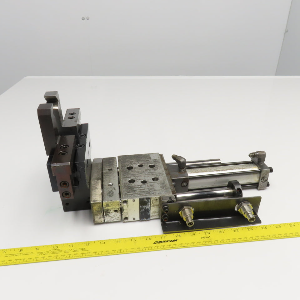 Pneumatic Guided Cylinder 4" Stroke W/ Parallel Gripper 1" Stroke