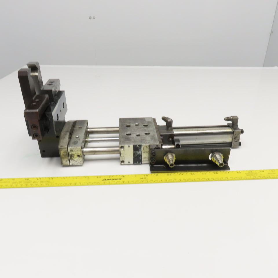 Pneumatic Guided Cylinder 4" Stroke W/ Parallel Gripper 1" Stroke