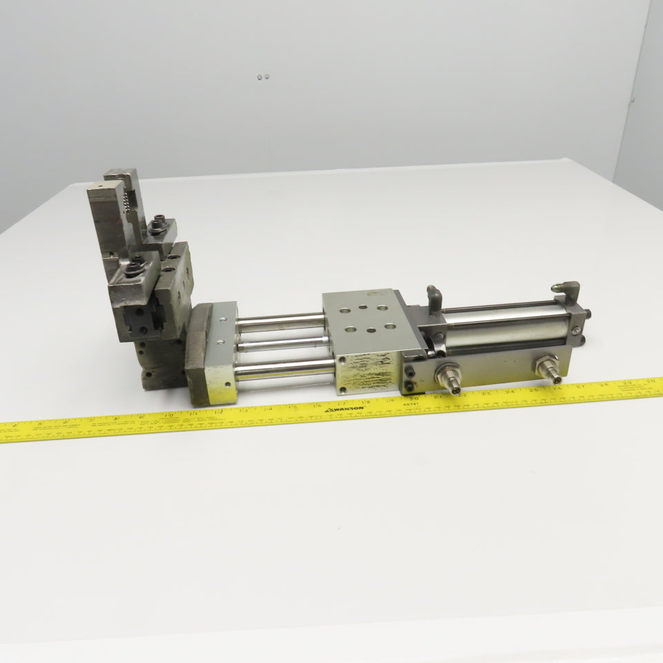 Pneumatic Guided Cylinder 4" Stroke W/ Parallel Gripper 1" Stroke