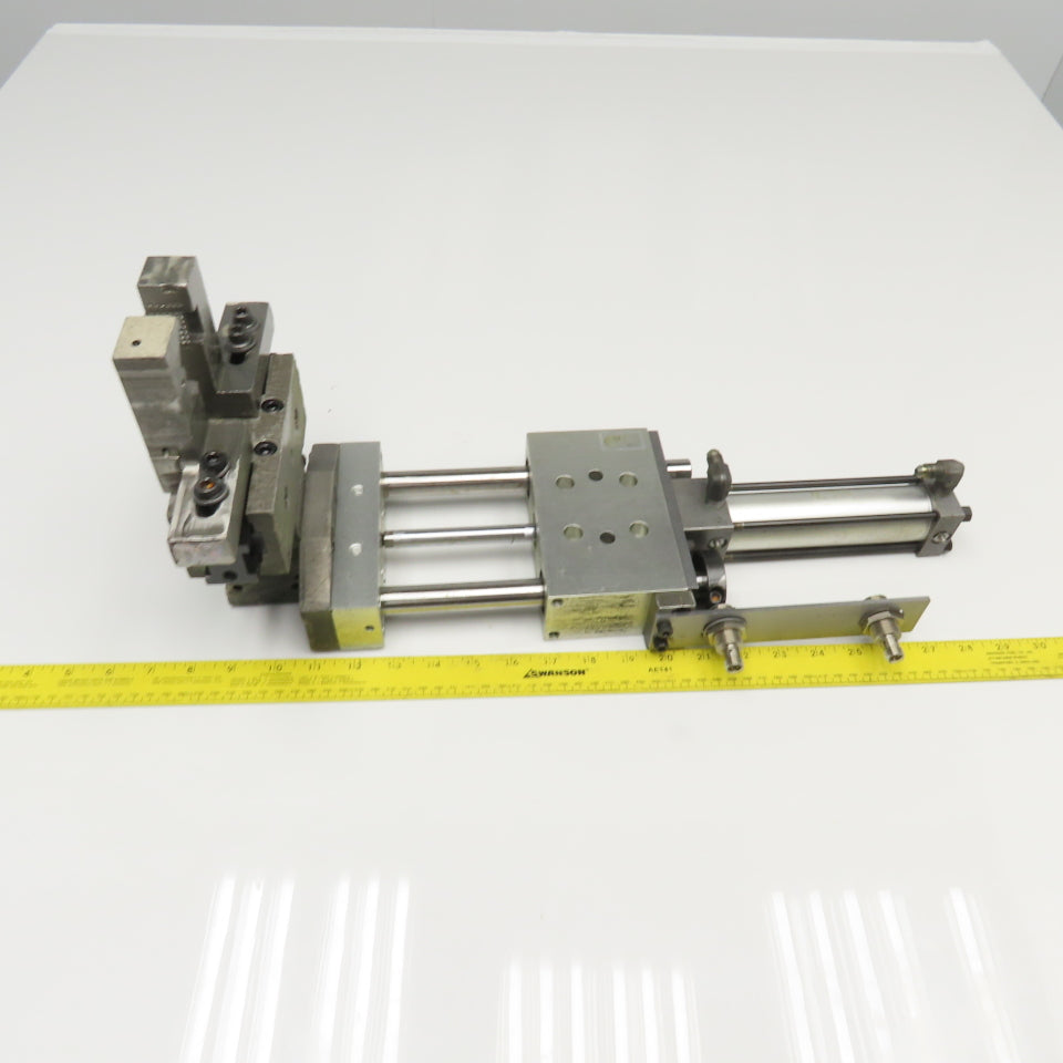 Pneumatic Guided Cylinder 4" Stroke W/ Parallel Gripper 1" Stroke