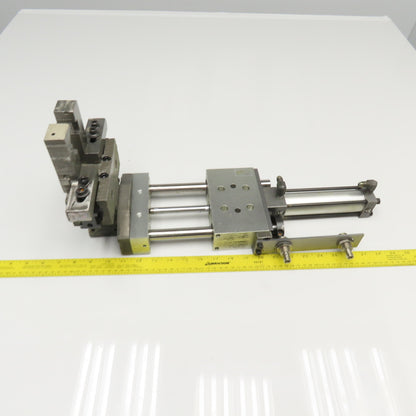 Pneumatic Guided Cylinder 4" Stroke W/ Parallel Gripper 1" Stroke