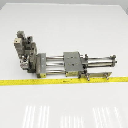 Pneumatic Guided Cylinder 4" Stroke W/ Parallel Gripper 1" Stroke