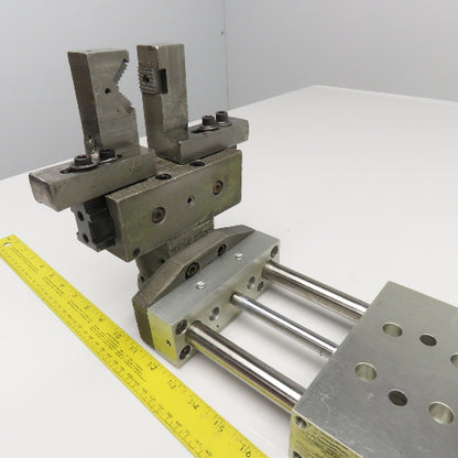Pneumatic Guided Cylinder 4" Stroke W/ Parallel Gripper 1" Stroke