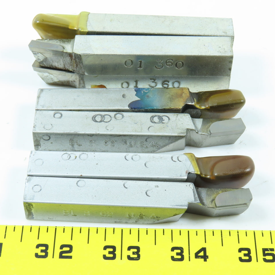 Misc. 1/2" Shank Single Point Tool Bit BR & BL Style Carbide Tip Lot of 8