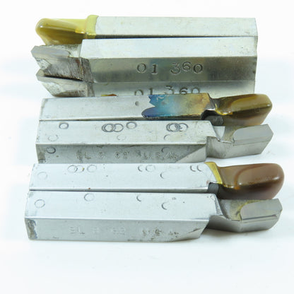 Misc. 1/2" Shank Single Point Tool Bit BR & BL Style Carbide Tip Lot of 8