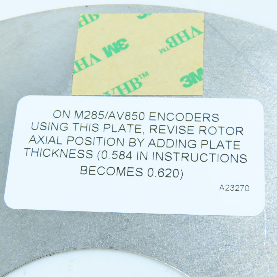 Avtron Model M285 AV850 Tach To Motor Inboard Seal Plate Kit 3" Motor Shaft