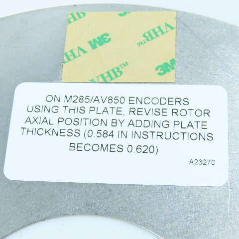 Avtron Model M285 AV850 Tach To Motor Inboard Seal Plate Kit 3" Motor Shaft
